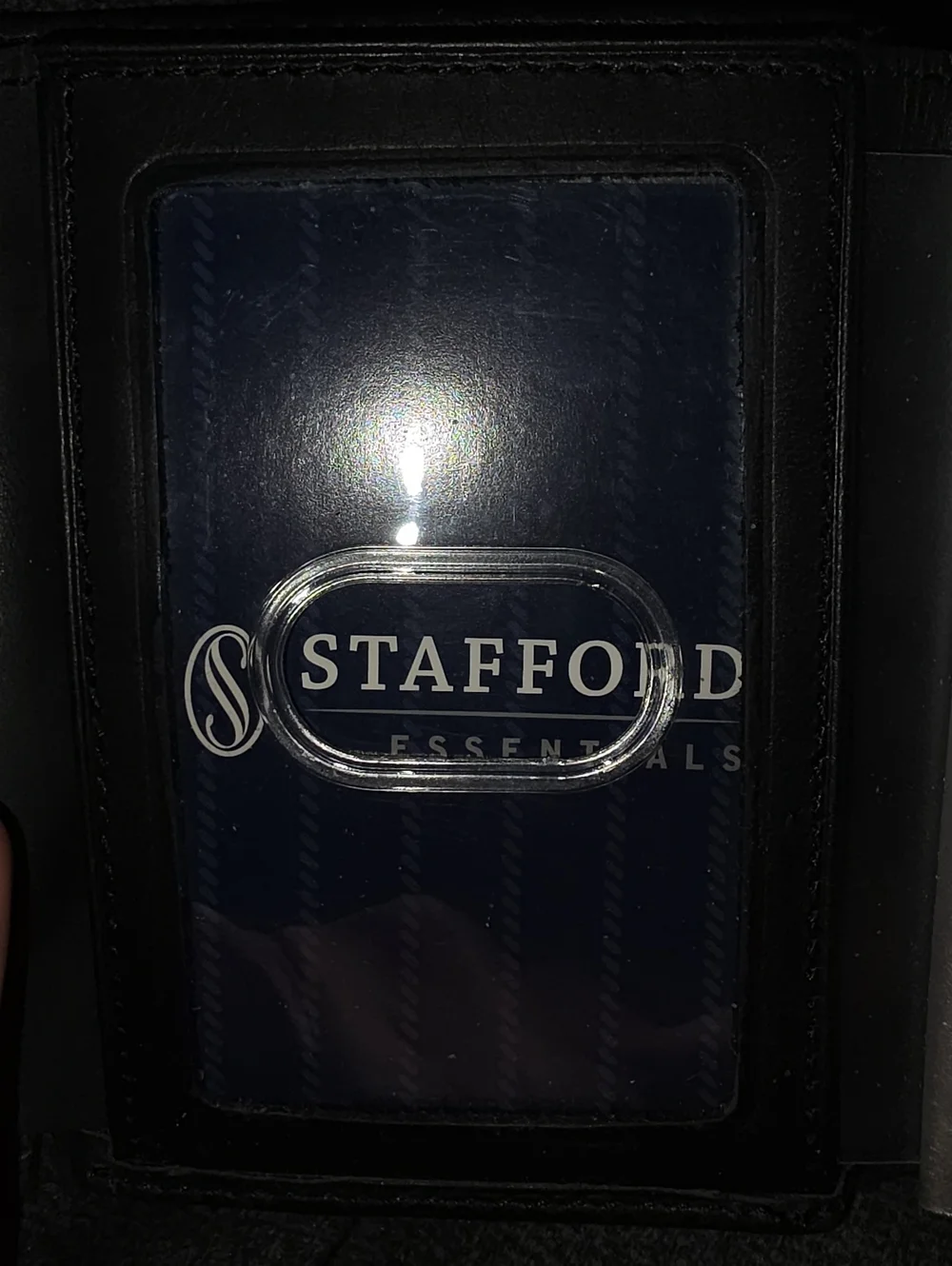 Stafford Mens Tri Fold Wallet. Nwots, Black!